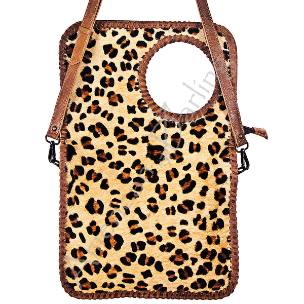 American Darling Hair-On Cowhide and Braided Leather Western Clutch Bag - Uhorse