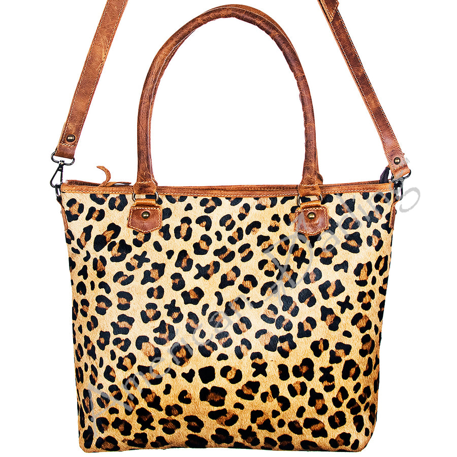 American Darling Hair-On Cowhide Tote Bag - Hilason