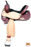 15 In Hilason Western Horse Barrel Trail Pleasure American Leather Saddle Mahogany