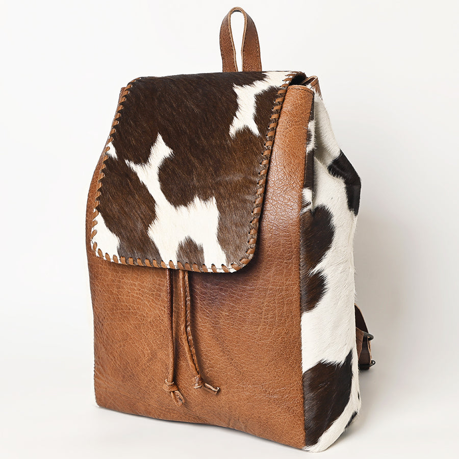 American Darling Backpack Bag Handcrafted Hair-On Cowhide Western Leather - Uhorse