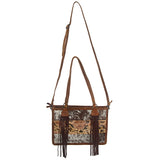 ADBG375 American Darling Hand Tooled Hair On Genuine Leather Women Bag Western Handbag Purse