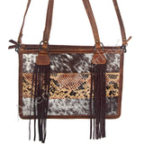 ADBG375 American Darling Hand Tooled Hair On Genuine Leather Women Bag Western Handbag Purse