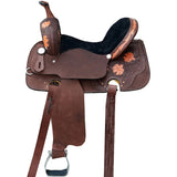 15 In Hilason Western Horse  Barrel Trail Pleasure  American Leather Saddle