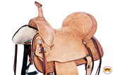 Flex Tree Western Horse Saddle In American Leather Barrel Trail By Hilason