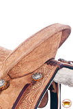 Flex Tree Western Horse Saddle In American Leather Barrel Trail By Hilason