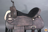 HILASON Western Horse American Leather Flex Tree Trail Saddle Dark Brown | for Horses