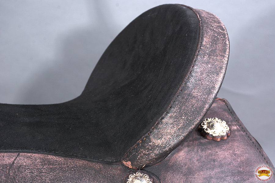 HILASON Western Horse American Leather Flex Tree Trail Saddle Dark Brown | for Horses