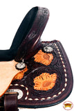 Flex Tree Western Horse Saddle In American Leather Barrel Trail By Hilason