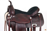 HILASON Western Horse Saddle American Leather Treeless Trail | Horse Saddle | Western Saddle | Leather Saddle | Treeless Saddle | Barrel Saddle | Saddle for Horses
