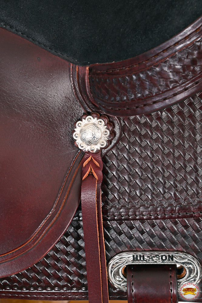 HILASON Western Horse Saddle American Leather Treeless Trail | Barrel for Horses