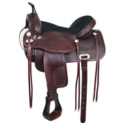 HILASON Western Horse Saddle American Leather Treeless Trail | Barrel for Horses