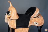 Western Horse Saddle Hilason Treeless Trail Barrel American Leather