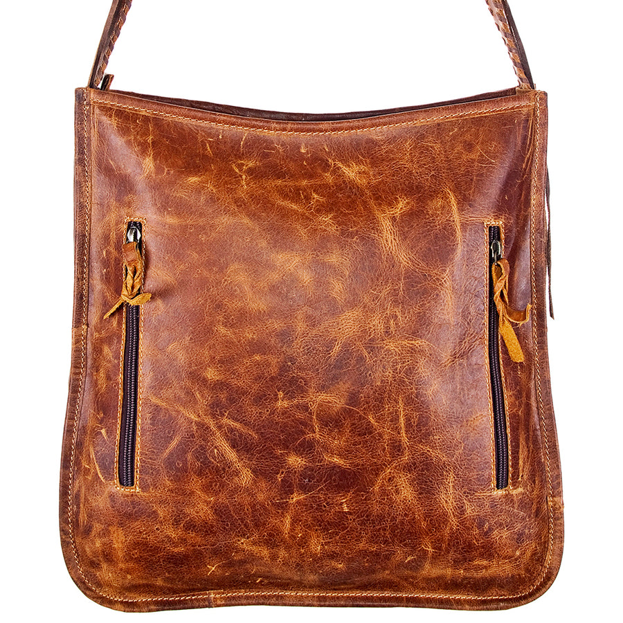 American Darling Messenger Saddle Blanket Fabric Genuine Leather Western Women Bag Handbag Purse | Cute
