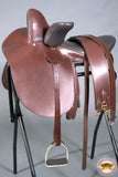 English Side Saddle Horse Riding Tack Brown Leather Hilason