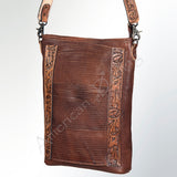 American Darling ADBG379BR Large Crossbody Hand Tooled Genuine Leather Women Bag Western Handbag Purse