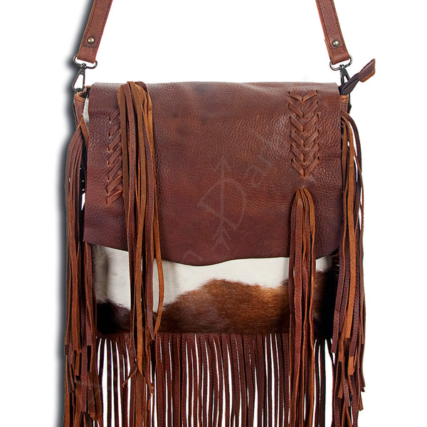 American Darling Hair-On Cowhide Messenger Bag - Hilason