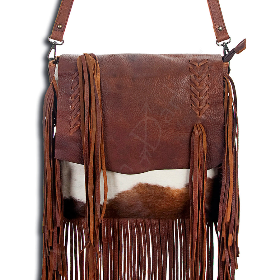 American Darling Hair-On Cowhide Messenger Bag - Hilason