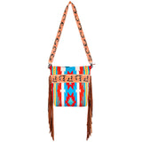 American Darling ADBG215DAR Large Crossbody Hand Tooled Saddle Blanket Genuine Leather Women Bag Western Handbag Purse