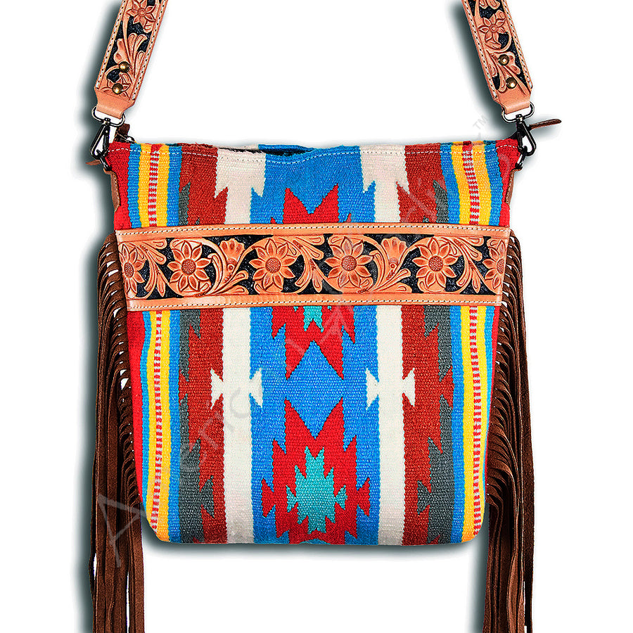 American Darling Crossbody Saddle Blanket Genuine Leather Western Women Bag Handbag Purse | Travel Bags College Casual