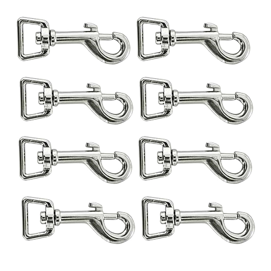 8 Pack 3/4 In. Die Cast Hilason Bolt Snap Loopeye Nickle Plated - Uhorse