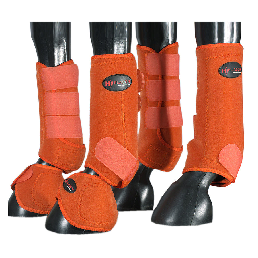 HILASON L M S Horse Front Rear Hind Leg Sport Boots and Bell Boots 6 Pack - Uhorse