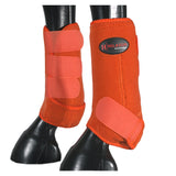 HILASON H. Front Leg Neoprene Shock Absorbing Sport Boot Orange Small by Hilason – Cowboy and equestrian accessories