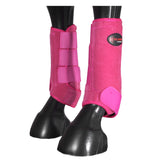 HILASON H. Front Leg Neoprene Shock Absorbing Sport Boot Pink Medium – by Hilason – Cowboy and equestrian accessories