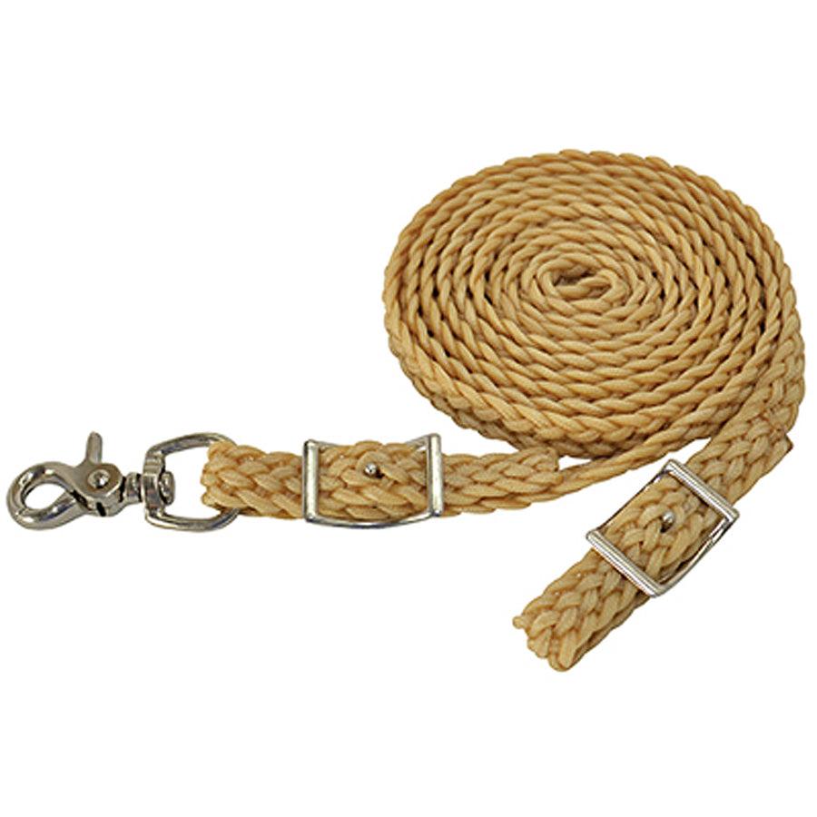 3/4 In X 8 Ft Reinsman H. Flat Roping Reins Waxed Nylon Braid W/ Snap by Hilason – Cowboy and equestrian accessories