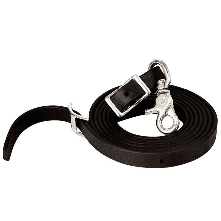 5/8 In Reinsman H. Roping Reins Leather Biothane Black by Hilason – Cowboy and equestrian accessories