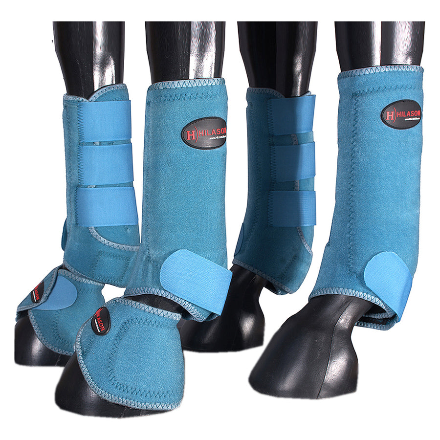 HILASON L M S Horse Front Rear Hind Leg Sport Boots and Bell Boots 6 Pack - Uhorse