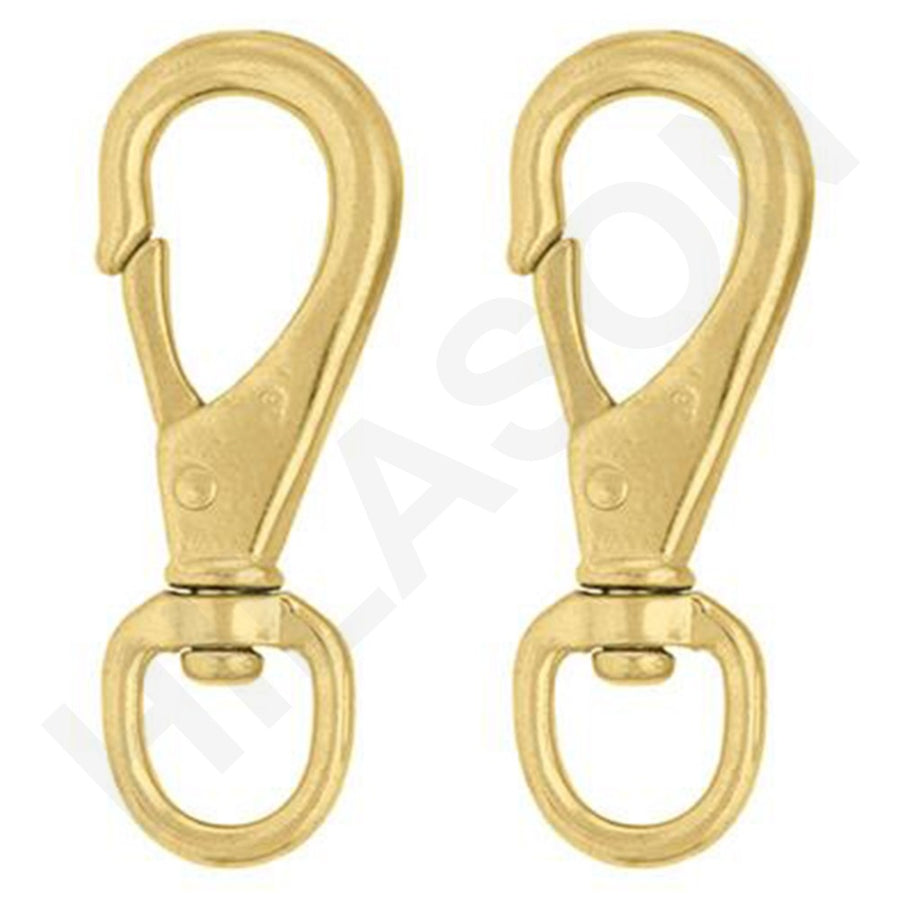 2 Pcs. 7/8 In Western Tack Solid Brass Spring Snap - Uhorse
