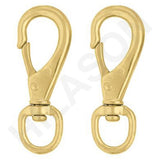 2 Pcs. 7/8 In Western Tack Solid Brass Spring Snap - Uhorse