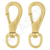 2 Pcs. 7/8 In W. Tk. Solid Brass Spring Snap By Hilason by Hilason – Cowboy and equestrian accessories