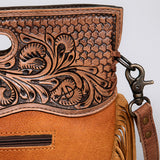 American Darling Clutch Hand Tooled Hair On Genuine Leather Women Bag Western Handbag Purse