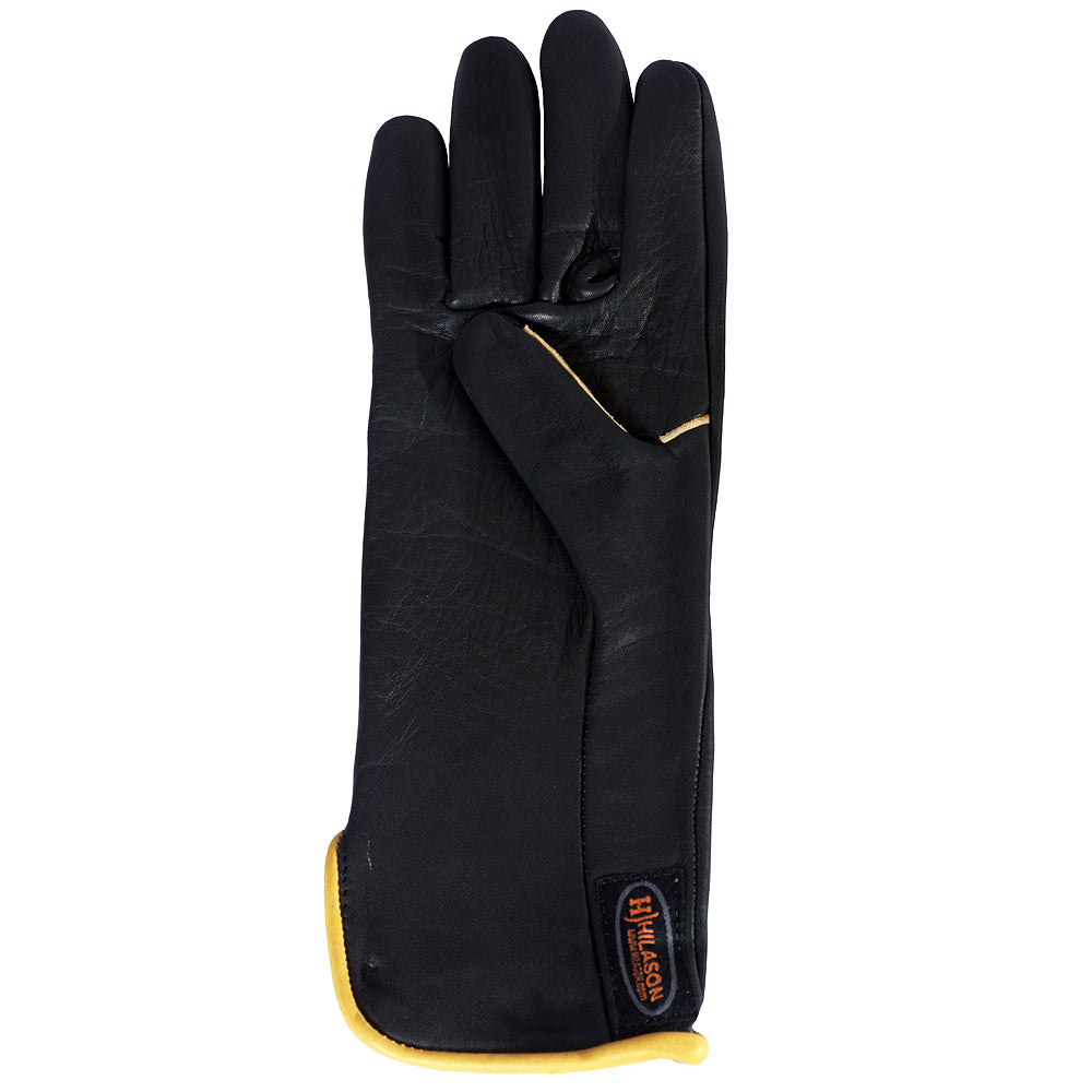 Hilason Pro Rodeo Gloves Genuine Leather Right Hand Black
