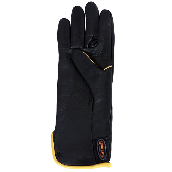 Hilason Pro Rodeo Gloves Genuine Leather Right Hand Black - Uhorse