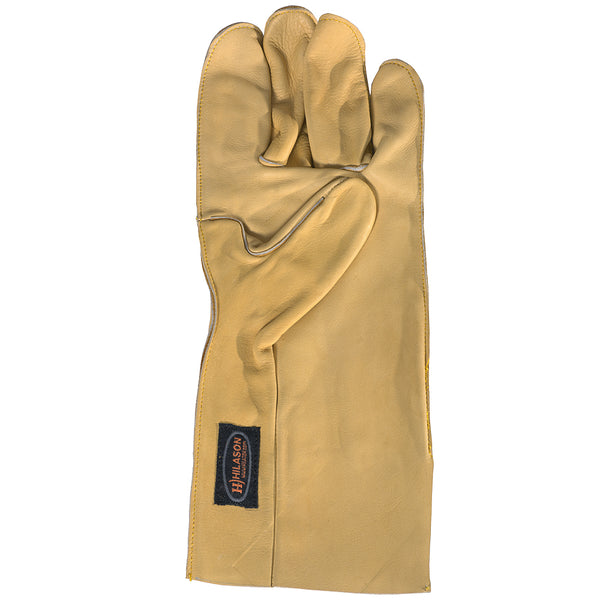 Genuine Leather Bareback Riding Gloves Left Hand Tan - Uhorse