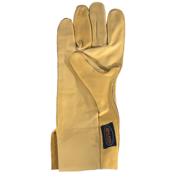Genuine Leather Bareback Riding Gloves Right Hand Tan - Uhorse