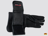 Hilason Bull Riding Gloves Pro Rodeo Genuine Leather Black Left Hand