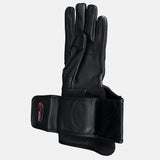 Hilason Bull Riding Gloves Pro Rodeo Genuine Leather Black Left Hand - Uhorse