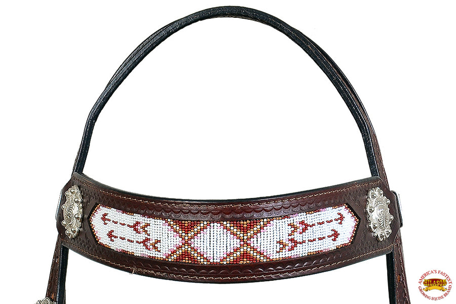 HILASON Western Horse Headstall Bridle American Leather Bling Concho