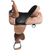 Hilason Western Horse Treeless Trail Barrel Racing American Leather Saddle