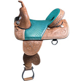 Hilason Western Horse Treeless Trail Barrel Racing American Leather Saddle