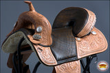 HILASON Western Horse Treeless Trail Barrel Racing American Leather Saddle| Horse Saddle | Western Saddle | Treeless Saddle | Saddle for Horses | Horse Leather Saddle