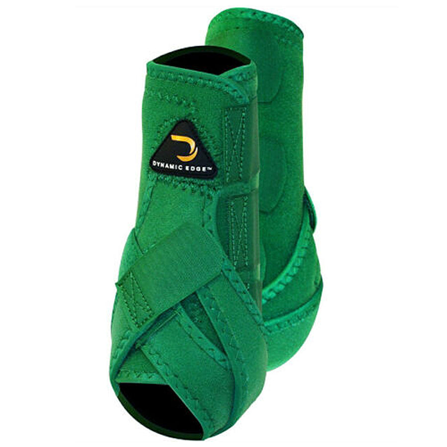 Green nylon horse leg boot with black open front - Uhorse