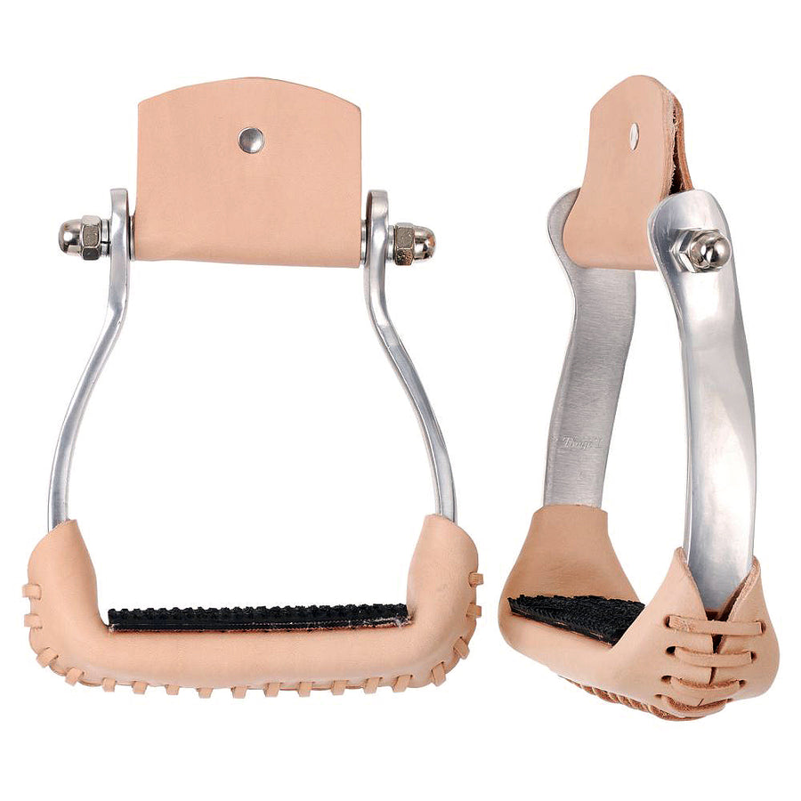 Tough 1 W. Aluminum Barrel Racer Stirrups Silver Finish by Hilason – Cowboy and equestrian accessories
