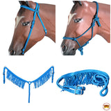 Hilason Horse Headstall Breast Collar Halter Reins Tack Braided Paracord