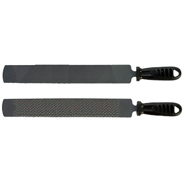 Pair of gray synthetic rasps with black handles - Uhorse