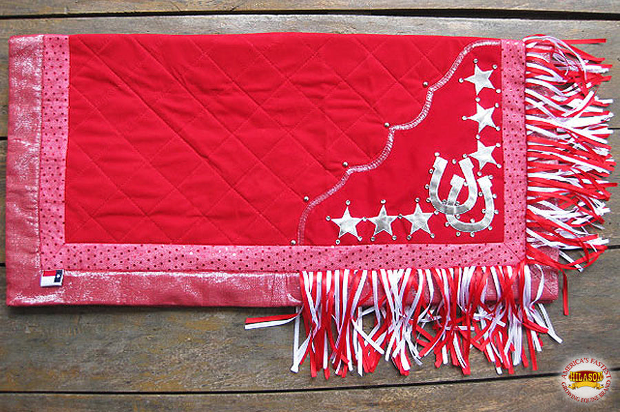 Hilason Western Horse Shoe Stars Show Barrel Racing Rodeo Saddle Blanket