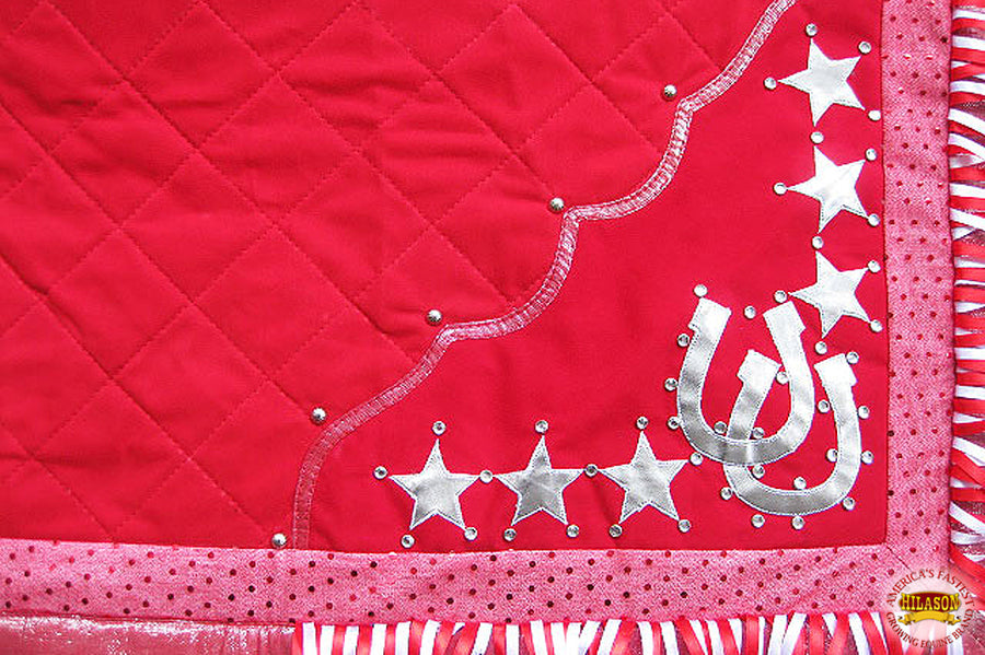 Hilason Western Horse Shoe Stars Show Barrel Racing Rodeo Saddle Blanket